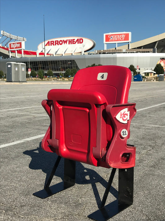 Arrowhead Stadium Red Seat with Red Logo End (set of 2)
