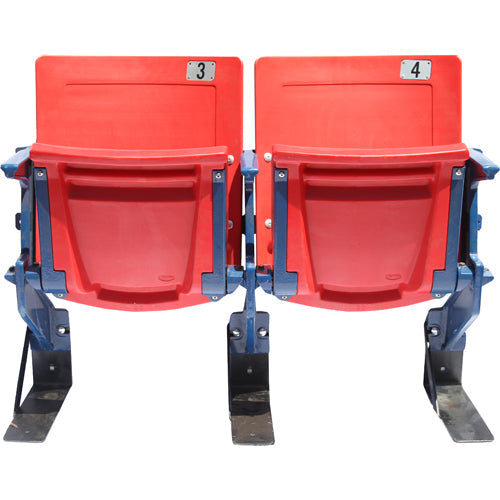 MEADOWLANDS GIANTS STADIUM - unrestored as-is condition - RED w/ BLUE RISER-MOUNT