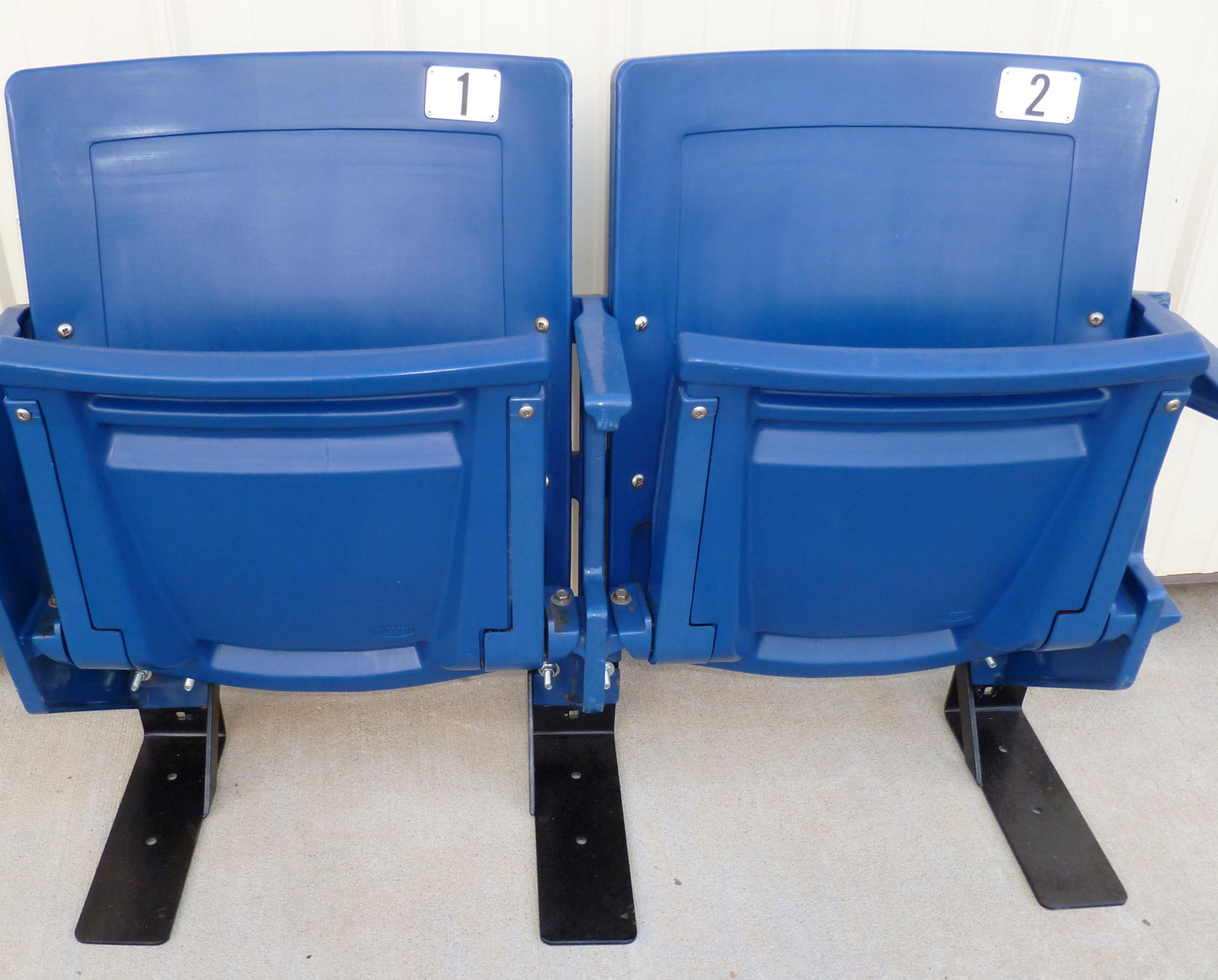 MEADOWLANDS GIANTS STADIUM - unrestored as-is condition - ROYAL BLUE w/BLUE RISER-MOUNT STANDARDS